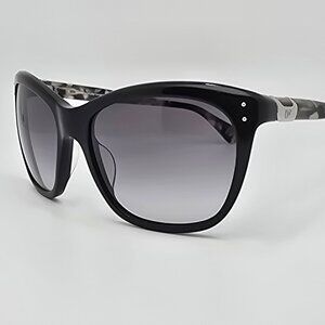 Diane Von Furstenberg Molly DVF584S 001 Black Frame Grey Lens Cat Eye Sunglasses